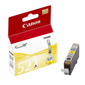 Касета CANON PIXMA iP 3600/4600/MP540/MP620/MP630/MP980 - Yellow ink tank - P№ 2936B001/ CLI-521Y - заб.: 9ml. | JAR Computers Касета CANON PIXMA iP 3600/4600/MP540/MP620/MP630