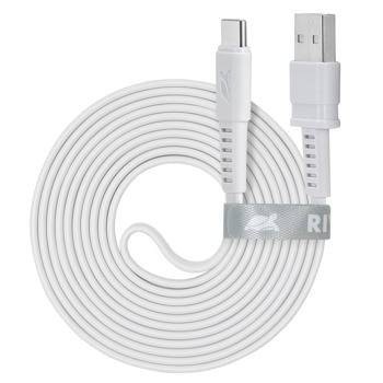 Кабел Rivacase PS6002WT21, от USB A(м) към USB C(м), 2.1m, бял | JAR Computers Rivacase PS6002WT21
