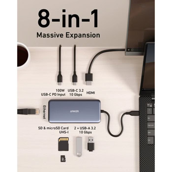 Anker USB-C Hub (8-in-1) A83830A2