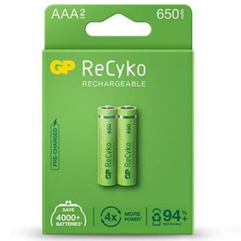 Акумулаторна батерия GP 65AAAHCE-EB2, AAA, 1.2V, 650mAh, NiMH, 2бр. | JAR Computers GP R03 AAA 650mAh 65AAAHCE-EB2