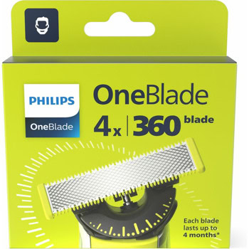 Резервно ножче Philips ОneBlade QP440/50, за самобръсначка Philips OneBlade, 4 бр. | JAR Computers Philips OneBlade Replacement 4pcs QP440/50