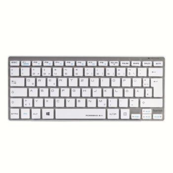 Безжична клавиатура Rossano 2.4Ghz, сиво-бяла