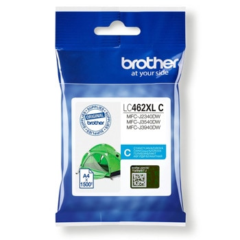 Касета за Brother MFC-J2340DW/J3540DW/J3940DW, LC462XLC, Cyan, Оригинална, 1500 к | JAR Computers Brother LC462XLC Cyan 1500 к