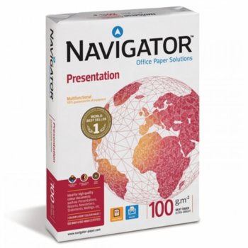 Хартия Navigator 10001922, A4, 100 g/m2, 500 листа, бяла | JAR Computers ХАРТИЯ NAVIGATOR A4 100ГР ОП500 10001922