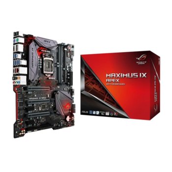 Дънна платка Asus ROG MAXIMUS IX APEX, Z270, LGA1151, DDR4, PCI-E(DP&HDMI)(CFX&SLI), 4x SATA 6Gb/s, 1x M.2 Socket 3, 2x USB 3.1 (Type-A & Type-C), EATX | JAR Computers Asus ROG MAXIMUS IX APEX 90MB0T90-M0EAY0