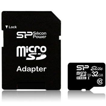Silicon Power 32GB microSDHC SP032GBSTHBU1V10-SP