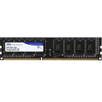 Памет 8GB DDR3 1600MT/s, Team Group Elite, TED38G1600C1101, 1.5V | JAR Computers 8GB DDR3 1600MHz Team Group Elite TED38G1600C1101