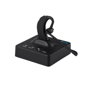 Слушалки IPN W970, безжични, микрофон, до 8 часа живот на батерията, до 400м обхват, функция "консултация", черни | JAR Computers IPN W970