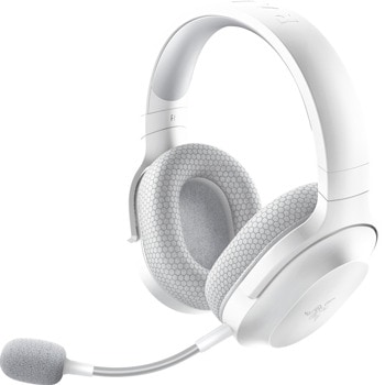 Слушалки Razer Barracuda X (2022) Mercury White, безжични, микрофон, 7.1. Surround, до 20 часа време на работа, 40mm драйвери, USB, AUX, бели | JAR Computers Razer RZ04-04430200-R3M1