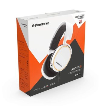 SteelSeries Arctis 5 White 2019 Edition 7.1 + QcK+