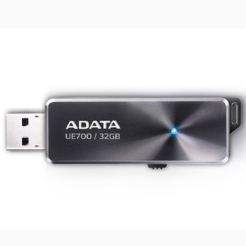 Памет 32GB USB Flash Drive, A-Data Elite UE700, USB 3.0, черна | JAR Computers Flash U3.0 32GB A-Data Elite UE700 Black