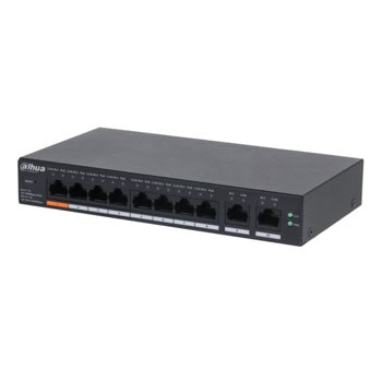 Суич Dahua CS4010-8ET-60, 1000 Mbps, 10 порта, 8x 10/100Mbps POE, 2x 10/100/1000Mbps RJ45 (uplink) | JAR Computers Dahua CS4010-8ET-60