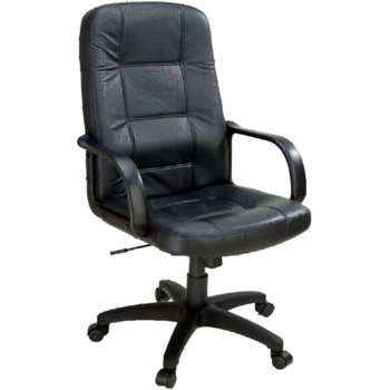 Стол Мениджърски в кожа M-70, Черен | JAR Computers Стол Мениджърски в кожа M-70, Черен