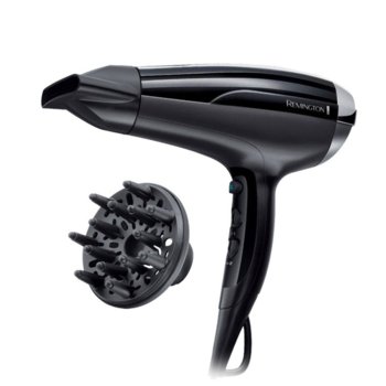 Сешоар Remington D 5215, 2300W, йонизирана струя, дифузер, керамична решетка, черен | JAR Computers Remington D 5215 45503560100