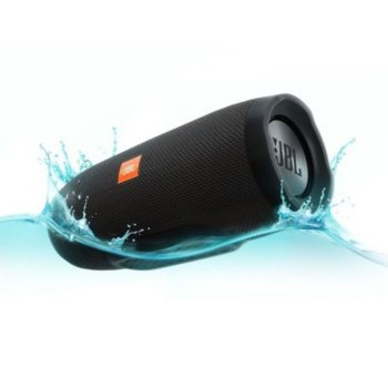 Тонколона JBL Charge 3, 2.0, 20W RMS, безжична, 3.5mm jack/Bluetooth, черен, микрофон, IPX7, до 20 часа работа | JAR Computers JBL Charge 3 JBLCHARGE3BLKAM