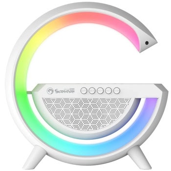 Тонколона Marvo SG-302, 1.0, 5W RMS, Bluetooth, USB, SD Card, Jack 3.5mm, RGB подсветка, бяла | JAR Computers Marvo SG-302