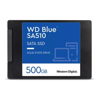 Памет SSD 500GB, Western Digital Blue SA510, SATA 6Gb/s, 2.5"(6.35 cm), скорост на четене 560MB/s, скорост на запис до 510MB/s | JAR Computers Western Digital Blue SA51(2.5", 500GB, SATA 6Gb/s)