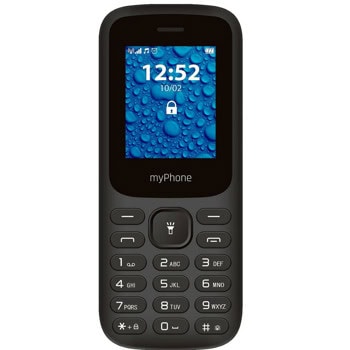 GSM myPhone 2220 (черен), поддържа 2 sim карти, 1.77"(4.49cm) TFT дисплей, едноядрен Spreadtrum SC6531E, 32MB RAM, 32MB Flash памет(+microSD слот), 68g | JAR Computers myPhone 2220 TEL000672
