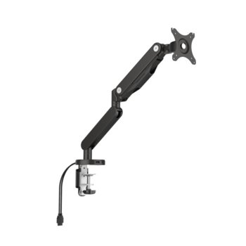 Стойка за монитор Dahua BL301-G, за плот, за екрани от 10" (25.4 cm) до 30" (76.2 cm), VESA до 100x100, макс. тегло до 9кг, вграден USB 3.0 хъб, регулируема, черна | JAR Computers Dahua BL301-G
