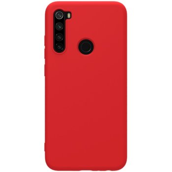 Redmi Note 8 гумиран калъф Rubber Nillkin червен