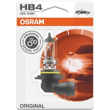 Автомобилна крушка Osram 9006, 51W, 1000lm, HB4, P22d, халогенна, 1 брой в опаковка | JAR Computers Osram 9006 51W 1000lm 9006
