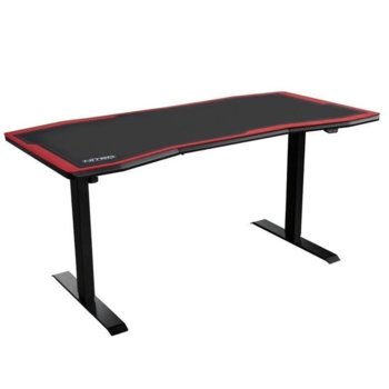 Компютърно бюро Nitro Concepts D16E Carbon Red, 160 x 80cm, електрическо управление на височина, до 70 кг. натоварване, черно-червено | JAR Computers Nitro Concepts D16E Carbon Red