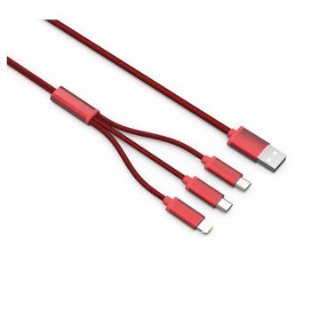 LDNIO LC85 USB A(м) към Micro USB и Lightning