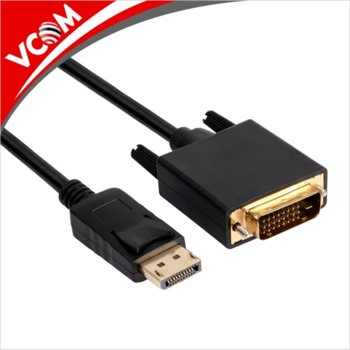 Кабел VCom CG606, от DisplayPort (м) към DVI (24+1) (м), 1.8m, черен | JAR Computers VCom DP M / DVI CG606