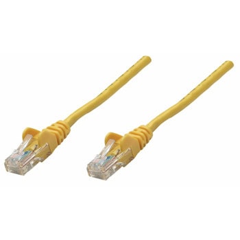 Пач кабел Intellinet 730808, UTP, CAT 6, 0.25m, жълт | JAR Computers Intellinet Cat.6 UTP 0.25m, жълт