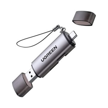 Четец на карти Ugreen 50706, USB-A/USB-C 3.0, SD/SDHC/SDXC/microSD/microSDXC, сив | JAR Computers Ugreen 50706