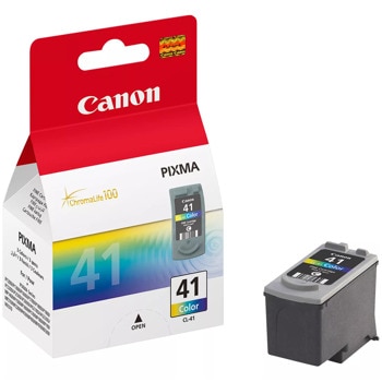 Касета за Canon PIXMA iP1200/iP1600/iP1700/iP1800/iP2200/iP2500/iP2600/iP6210d/iP6220d/MX300/MX310/MP210/MP220/MP140/MP150/MP160/MP170/MP180/MP190/MP450/MP460/MP470 - 0617B001AF - Canon - оригинален, Заб.: 12 ml капацитет | JAR Computers Canon CL-41 Tricolour 0617B001AF