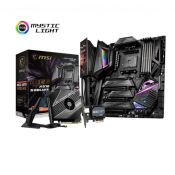 Дънна платка MSI, MEG X570 GODLIKE, X570, AM4, 6x SATA 6Gb/s, M.2, PCIe, (1x USB 3.2 Gen2 Type-C port/2x USB 3.2 Gen1 connectors//2x USB 2.0), E-ATX | JAR Computers MSI MEG X570 GODLIKE