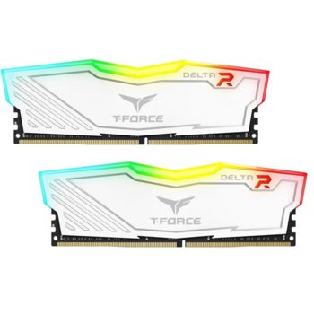 Памет 16GB (2x8GB) DDR4 2666MT/s, TeamGroup Delta RGB White, TF4D416G2666HC15BDC01, 1.2V | JAR Computers TeamGroup Delta RGB White TF4D416G2666HC15BDC01