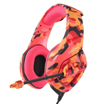 Слушалки Onikuma K1-B, микрофон, 3.5mm жак, гейминг, червени | JAR Computers Слушалки Onikuma K1-B 20685