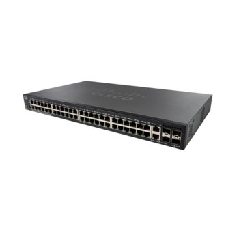 Суич Cisco SG350X-48MP-K9-EU, 48x 10/100/1000Base-T ports, PoE, 2x 10GE Copper SFP+ Combo ports, 2x SFP+ ports | JAR Computers Cisco SG350X-48MP-K9-EU