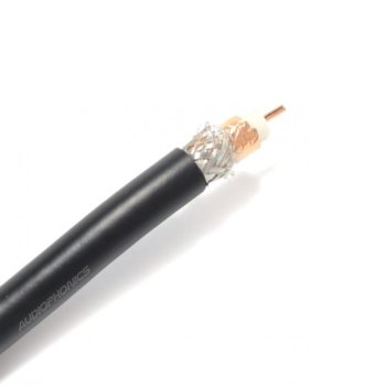 Коаксиален кабел MCoax 2x0.75 PE200, PE, 200 м, черен image
