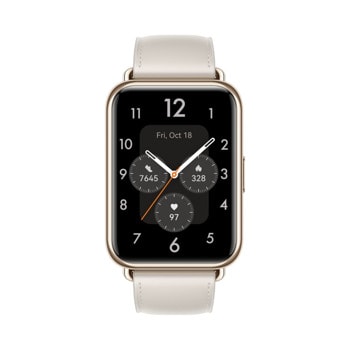Смарт часовник Huawei Watch Fit 2 Yoda-B19V, 1.74" (4.42 cm) AMOLED сензорен дисплей, 97 спортни режима, 5ATM/ 50m water resistant, до 10 дни време на работа, бял image