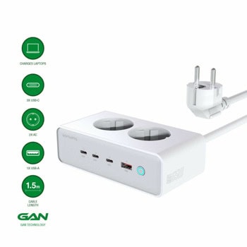 4Smarts Desk Charger GaN 65W White 540065