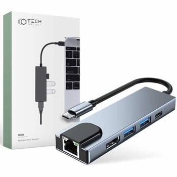 Tech-Protect USB-C Hub 5in1 v3 THP808GRY