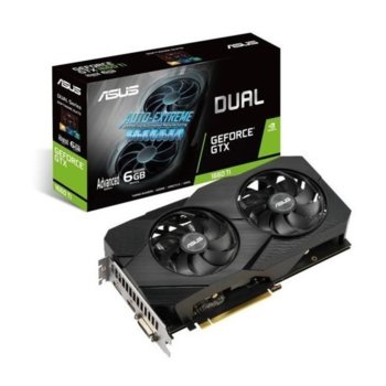 Видео карта Nvidia GeForce GTX 1660, 6GB, ASUS Dual Advanced Edition, PCI-E 3.0, GDDR5, 192-bit, DP, HDMI, DVI | JAR Computers Asus DUAL-GTX1660-A6G-EVO
