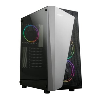 Кутия Zalman ZM-S4-PLUS, ATX/mATX/Mini-ITX, USB 3.0, прозорец, RGB вентилатори, черна, без захранване | JAR Computers Zalman ZM-S4-PLUS