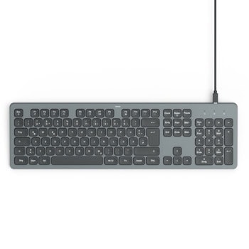 Клавиатура Hama CK-400, 105 клавиша, 13 мултимедийни бутона, LED подсветка, черна, USB | JAR Computers Hama CK-400 173058