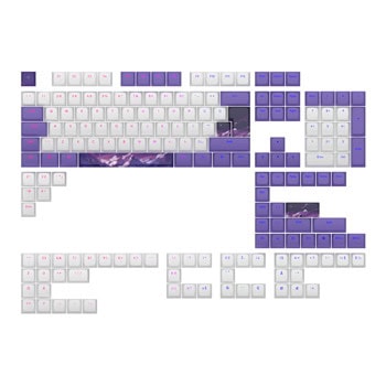 Капачки за механична клавиатура Dark Project Violet Horizons PBT, 177-Keycap Set, съвместими с US ANSI и UK ISO подредби клавиатури | JAR Computers Dark Project - Violet Horizons PBT