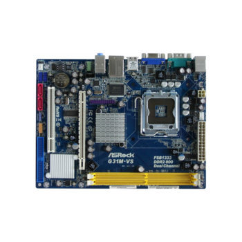 Дънна платка ASRock G31M-VS, G31, S775 (up to 65W), DDR2, VGA&PCI-E, SB5.1, Lan, SATA, mATX | JAR Computers ASRock G31M-VS