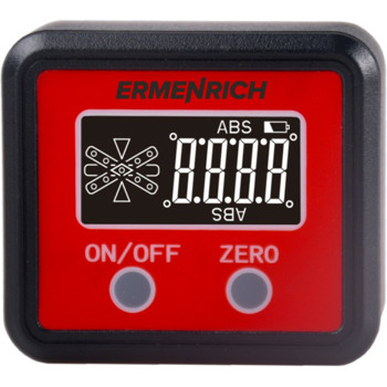 Цифров нивелир Ermenrich Verk LQ20, до 360 м, 1 мерна единица, функция за нулиране, магнитна основа, V-образен канал, IP42 защита, 2x AAA батерии захранване | JAR Computers Ermenrich Verk LQ20 LV81736