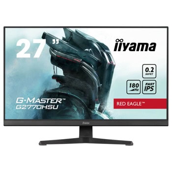 Монитор IIYAMA G2770HSU-B6, 27" (68.58 cm) IPS панел, 180 Hz, Full HD, 0.2ms, 300cd/m2, 80 000 000 :1, DisplayPort, HDMI, USB | JAR Computers IIYAMA G2770HSU-B6