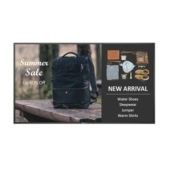 Публичен дисплей AG Neovo QM-5502, 64.5" (163.83 cm) 4K/UHD IPS дисплей, HDMI, VGA, USB, RS232, LAN | JAR Computers AG Neovo QM-6502