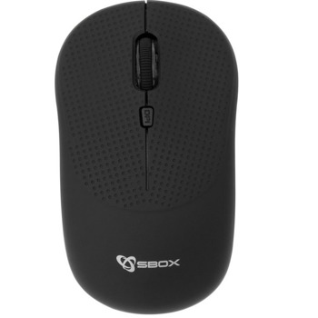 Мишка SBOX WM-106B (PMS00339), оптична (1600 dpi), безжична, USB, черна | JAR Computers SBOX PMS00339