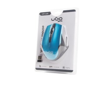 uGo Mouse MY-07 wireless optical 1800DPI, Blue