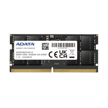 Памет 16GB DDR5 4800MT/s, SO-DIMM, A-Data AD5S480016G-S, 1.1V | JAR Computers Adata 16GB DDR5 4800 AD5S480016G-S
